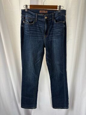 Judy Blue Skinny Fit Capri Jeans Distressed Dark Wash Women's Size 9/29 EUC